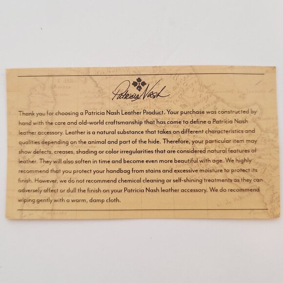 Patricia Nash Leather Crossbody – Vintage Map Print in Riot Rust - Picture 11 of 15